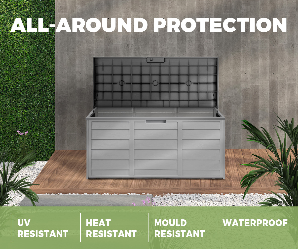 Outdoor Storage Box 290L Container Garden Sheds Deck Lockable